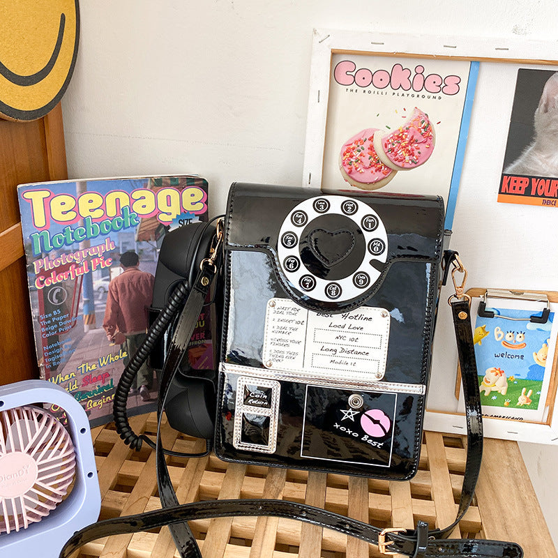 Wholesale PU Creative Fun Simulation Telephone Diagonal Bag